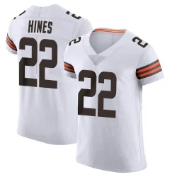 Cleveland Browns Men's Elite White Vapor Jersey (22 Nyheim Hines)