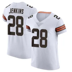 Cleveland Browns Men's Elite White Vapor Jersey (28 Rayshawn Jenkins)