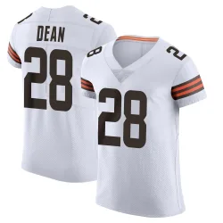 Cleveland Browns Men's Elite White Vapor Jersey (28 Trey Dean III)