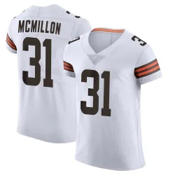 Cleveland Browns Men's Elite White Vapor Jersey (31 Donovan McMillon)