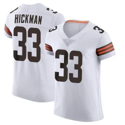 Cleveland Browns Men's Elite White Vapor Jersey (33 Ronnie Hickman)