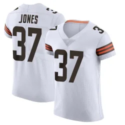 Cleveland Browns Men's Elite White Vapor Jersey (37 Dom Jones)
