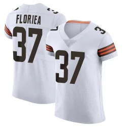 Cleveland Browns Men's Elite White Vapor Jersey (37 Luke Floriea)