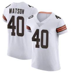 Cleveland Browns Men's Elite White Vapor Jersey (40 Nathaniel Watson)