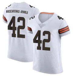 Cleveland Browns Men's Elite White Vapor Jersey (42 Easton Mascarenas-Arnold)