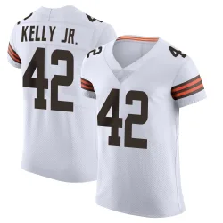 Cleveland Browns Men's Elite White Vapor Jersey (42 John Kelly Jr.)