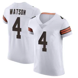 Cleveland Browns Men's Elite White Vapor Jersey (4 Deshaun Watson)