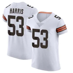 Cleveland Browns Men's Elite White Vapor Jersey (53 Nick Harris)