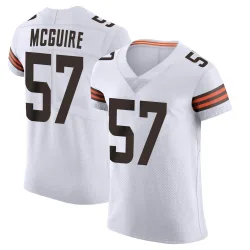 Cleveland Browns Men's Elite White Vapor Jersey (57 Isaiah McGuire)