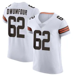 Cleveland Browns Men's Elite White Vapor Jersey (62 Michael Dwumfour)