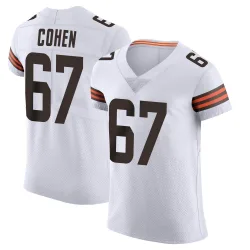 Cleveland Browns Men's Elite White Vapor Jersey (67 Javion Cohen)