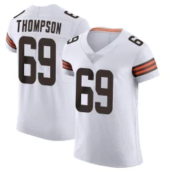 Cleveland Browns Men's Elite White Vapor Jersey (69 Lorenzo Thompson)