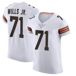 Cleveland Browns Men's Elite White Vapor Jersey (71 Jedrick Wills Jr.)