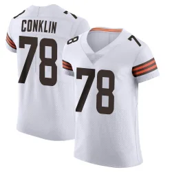 Cleveland Browns Men's Elite White Vapor Jersey (78 Jack Conklin)