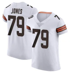 Cleveland Browns Men's Elite White Vapor Jersey (79 Dawand Jones)