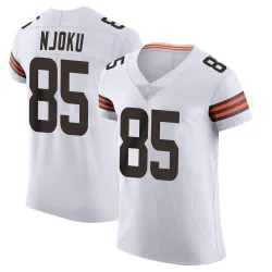 Cleveland Browns Men's Elite White Vapor Jersey (85 David Njoku)