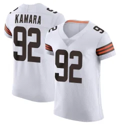 Cleveland Browns Men's Elite White Vapor Jersey (92 Sam Kamara)