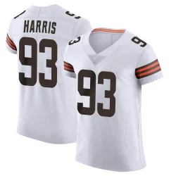 Cleveland Browns Men's Elite White Vapor Jersey (93 Shelby Harris)