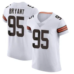 Cleveland Browns Men's Elite White Vapor Jersey (95 Armonty Bryant)