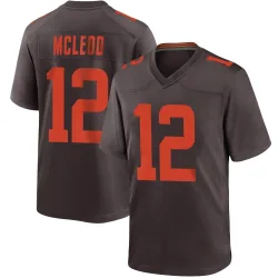 Cleveland Browns Men's Game Brown Alternate Jersey (12 Rodney McLeod Jr.)
