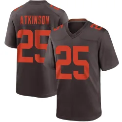 Cleveland Browns Men's Game Brown Alternate Jersey (25 George Atkinson)