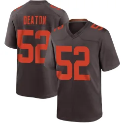 Cleveland Browns Men's Game Brown Alternate Jersey (52 Dawson Deaton)