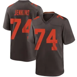 Cleveland Browns Men's Game Brown Alternate Jersey (74 Teven Jenkins)
