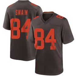 Cleveland Browns Men's Game Brown Alternate Jersey (84 Geoff Swaim)