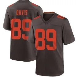Cleveland Browns Men's Game Brown Alternate Jersey (89 Kaden Davis)
