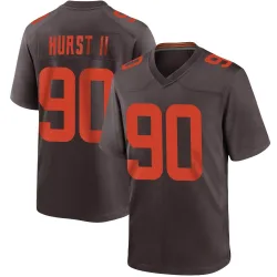 Cleveland Browns Men's Game Brown Alternate Jersey (90 Maurice Hurst II)