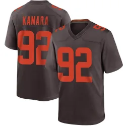 Cleveland Browns Men's Game Brown Alternate Jersey (92 Sam Kamara)