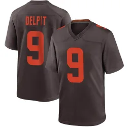 Cleveland Browns Men's Game Brown Alternate Jersey (9 Grant Delpit)