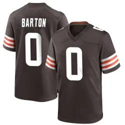 Cleveland Browns Men's Game Brown Team Color Jersey (0 Jackson Barton)