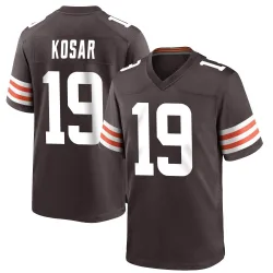 Cleveland Browns Men's Game Brown Team Color Jersey (19 Bernie Kosar)