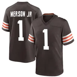 Cleveland Browns Men's Game Brown Team Color Jersey (1 Martin Emerson Jr.)