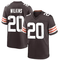 Cleveland Browns Men's Game Brown Team Color Jersey (20 Jordan Wilkins)