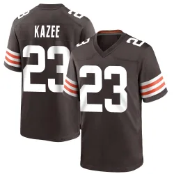 Cleveland Browns Men's Game Brown Team Color Jersey (23 Damontae Kazee)