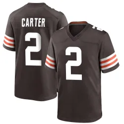 Cleveland Browns Men's Game Brown Team Color Jersey (2 DeAndre Carter)