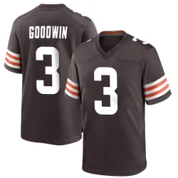 Cleveland Browns Men's Game Brown Team Color Jersey (3 Marquise Goodwin)