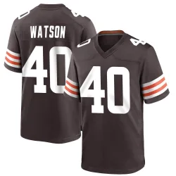 Cleveland Browns Men's Game Brown Team Color Jersey (40 Nathaniel Watson)