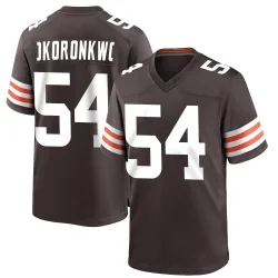 Cleveland Browns Men's Game Brown Team Color Jersey (54 Ogbo Okoronkwo)
