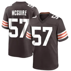 Cleveland Browns Men's Game Brown Team Color Jersey (57 Isaiah McGuire)