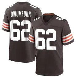 Cleveland Browns Men's Game Brown Team Color Jersey (62 Michael Dwumfour)