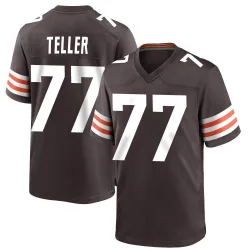 Cleveland Browns Men's Game Brown Team Color Jersey (77 Wyatt Teller)