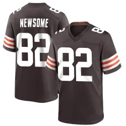 Cleveland Browns Men's Game Brown Team Color Jersey (82 Ozzie Newsome)