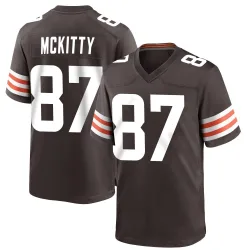 Cleveland Browns Men's Game Brown Team Color Jersey (87 Tre' McKitty)