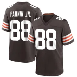 Cleveland Browns Men's Game Brown Team Color Jersey (88 Harold Fannin Jr.)