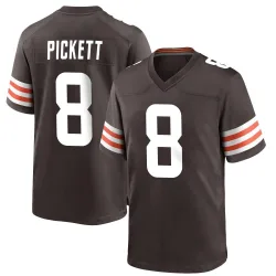 Cleveland Browns Men's Game Brown Team Color Jersey (8 Kenny Pickett)