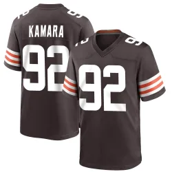 Cleveland Browns Men's Game Brown Team Color Jersey (92 Sam Kamara)
