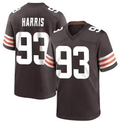 Cleveland Browns Men's Game Brown Team Color Jersey (93 Shelby Harris)